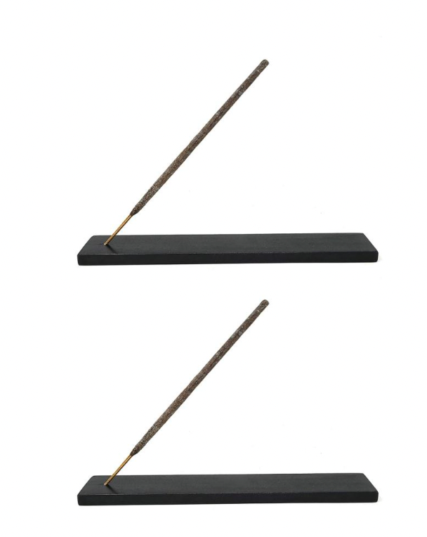 Black Painted Stone Incense Holder