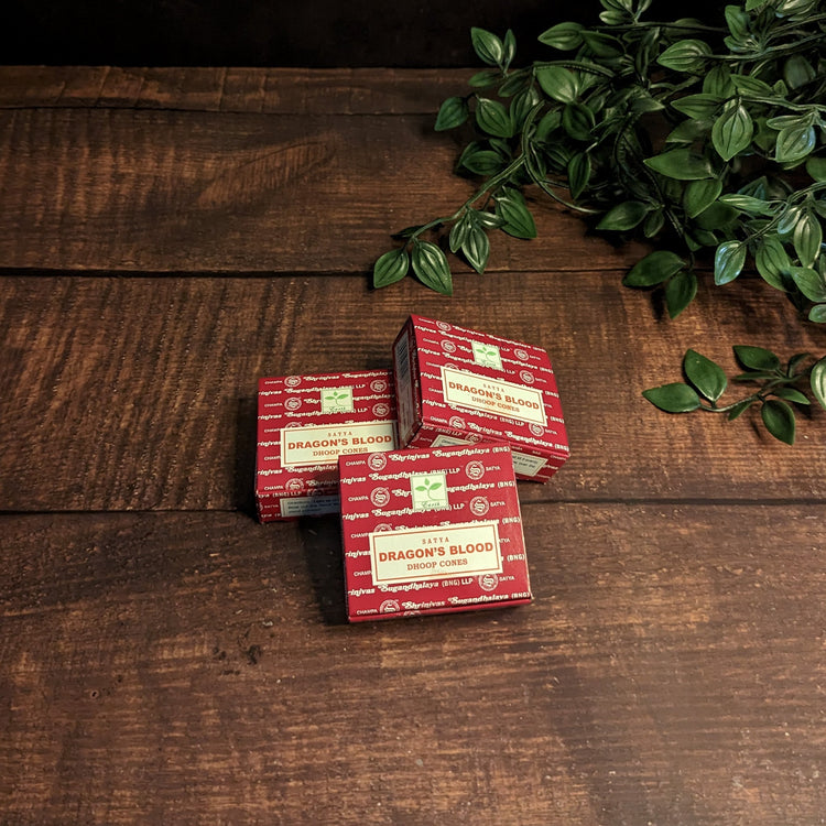 SATYA - Dragon's Blood Cone Incense - Maya Candle Co