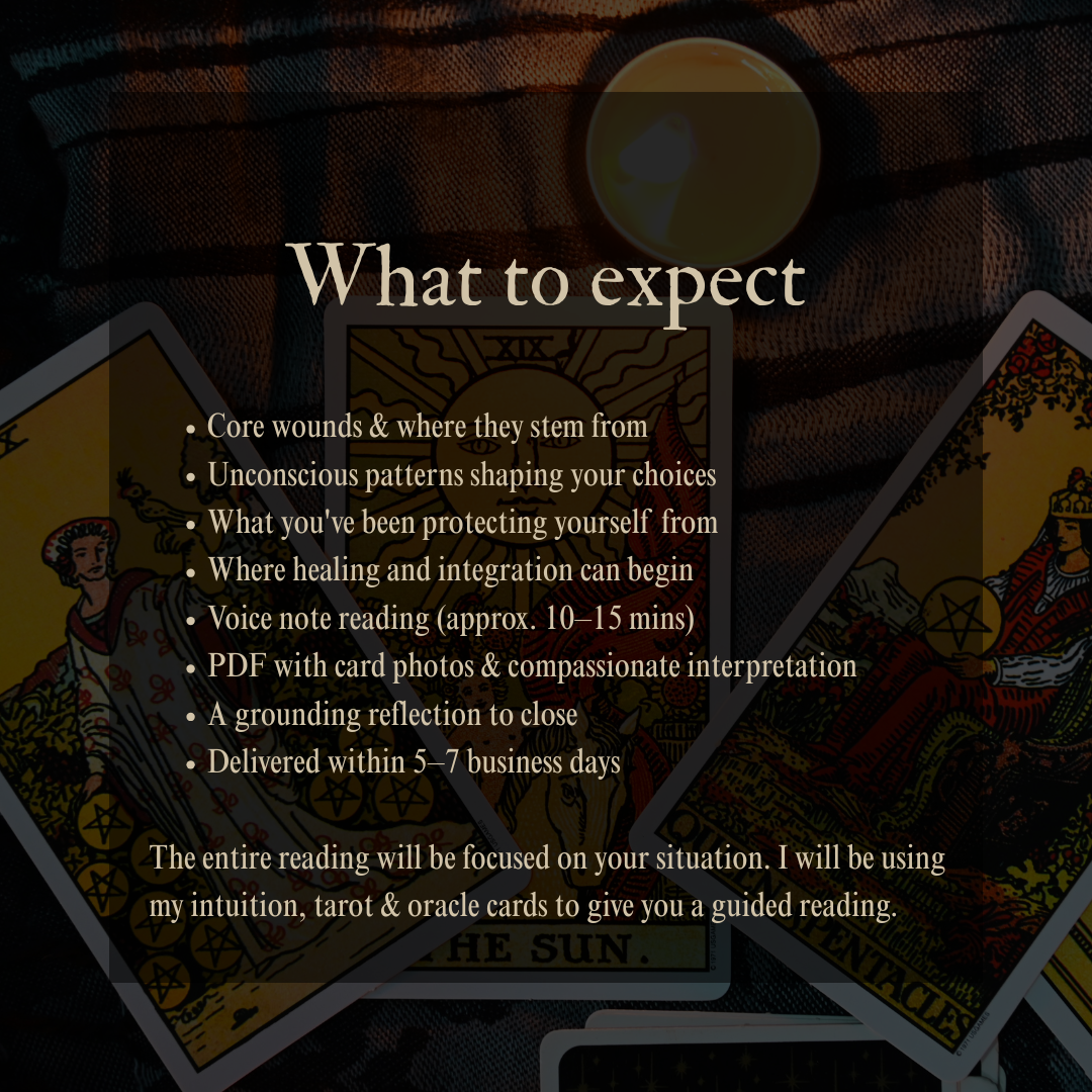 Shadow Work Reading — Patterns, Blocks & Inner Healing (Voice Note + PDF Summary)