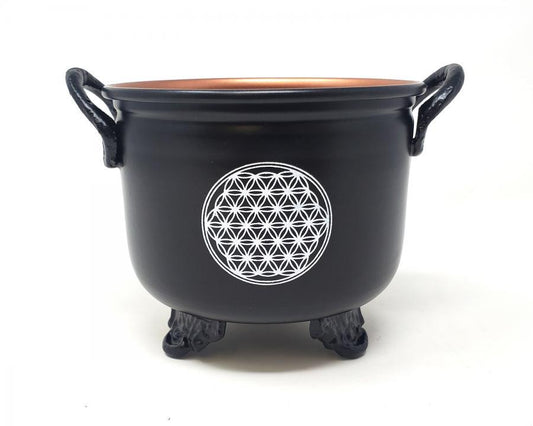 4" Flower of Life Metal Burner/Cauldron