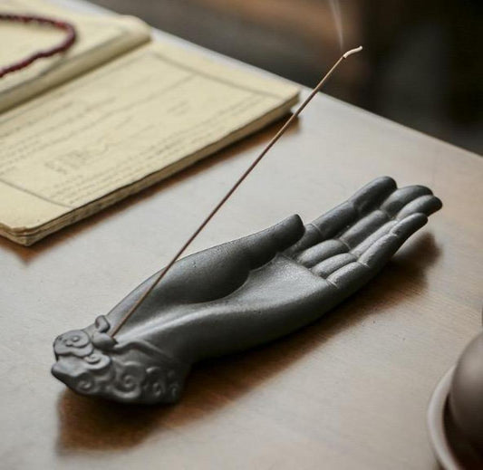 Ceramic Buddha Hand Incense Burner